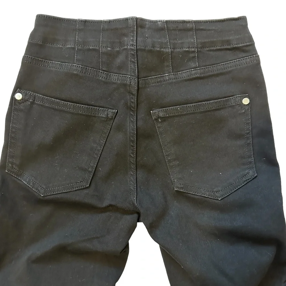 NWT Anthropologie Corset Black Mid-Rise Skinny Jeans size 23T by Pilcro.